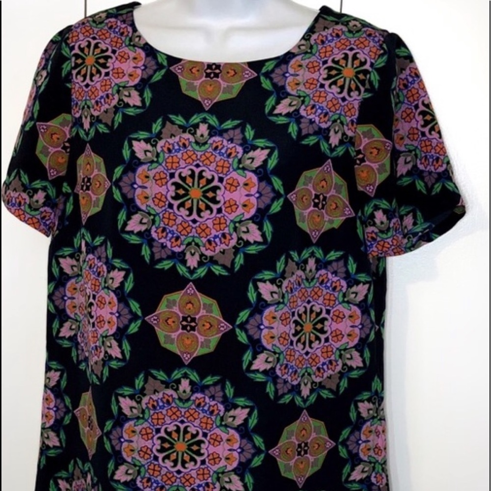 J crew printed short sleeves dress size 14